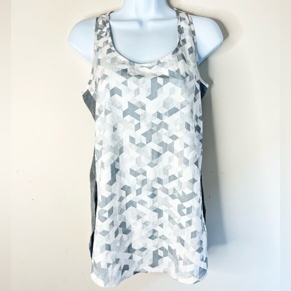 Tuff Athletics Women’s Tank Top Geometric Print Activewear Gray Size Small - Picture 14 of 16